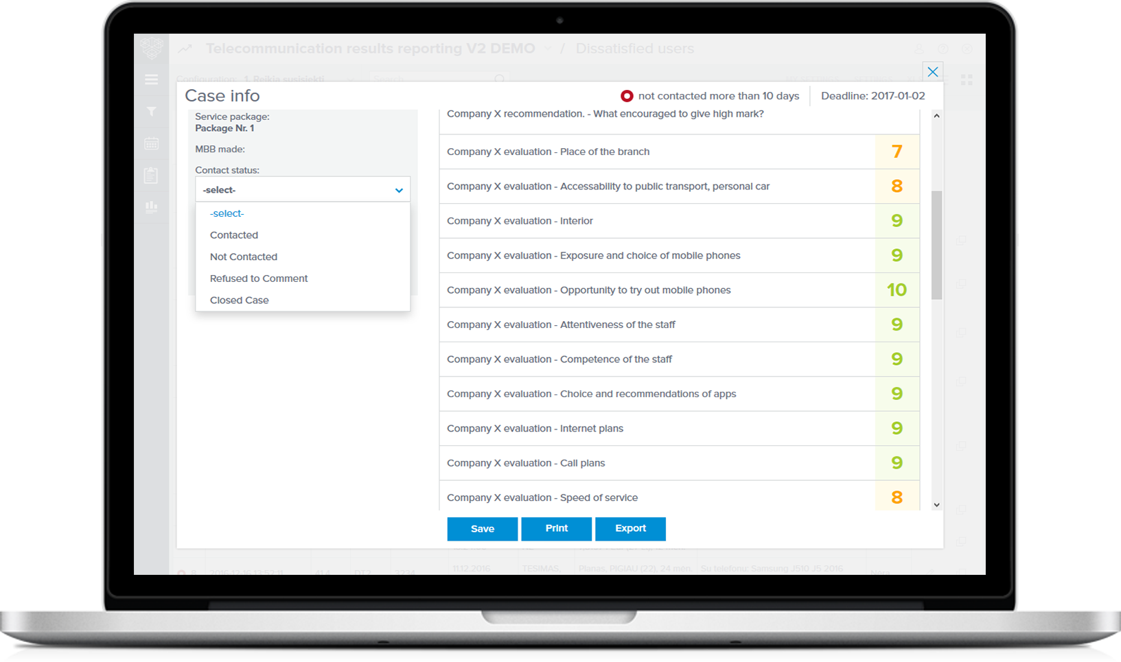 Analyze reports